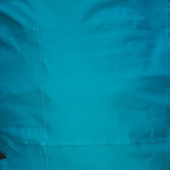 Neon Buddha Aqua Unique Buttons Long Stretch Lagenlook Sz XL Jacket w Pockets - Picture 10 of 14